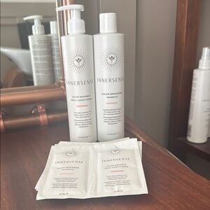 Innersense Color Awakening Hairbath and Color Radiance Conditioner and 7 samples